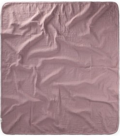 Resim Cigit Dantel İşlemeli Tekkat Müslin Battaniye 100x100 CM +/- 3 CM Bakır 