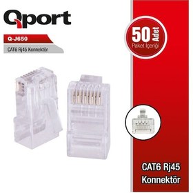 Resim Qport Q - J650 Cat6 50 Li Rj - 45 Konnektör 