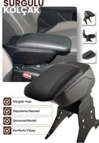 Resim Kingstar Universal Siyah Dikişli Deri Yüzey Sürgülü Kolçak 