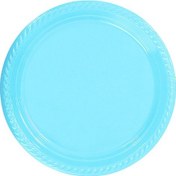 Resim Tabak Plastik 22 Cm (25 Adet) Mavi 