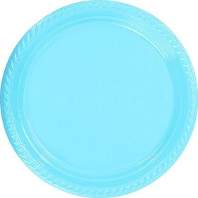 Resim Tabak Plastik 22 Cm (25 Adet) Mavi 