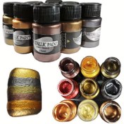 Resim 9 Renk Metalik Akrilik Boya Seti - Su Bazlı, Solmaz, Taşlar, El Sanatları, Kanvas, Ahşap, Kumaşlar, Deri için Mükemmel - 20ml/Bottle, Başlangıç seviyesinden Profesyonel Sanatçılar, El Sanatları Boya Malzemeleri | Canlı Renk Paleti | Metalik Bitiş Boyaları, Metalik Boyalar 