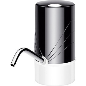 Resim Kosona Siyah Ev Tipi Su Deposu Otomatik Pompa, Usb Şarjlı, Sağlıklı Silikon Boru, 304 Çelik Çıkış, Sessiz Çalışma 