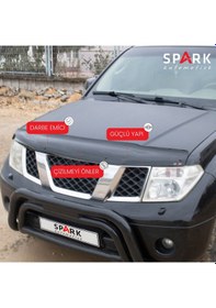 Resim Nissan Navara 2006-2015 Yıl Aralığı Uyumlu Kaput Rüzgarlığı 4mm Siyah 