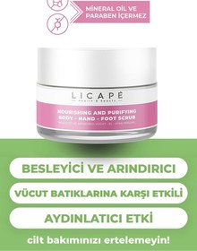 Resim Licape besleyici ve arındırıcı vücut - el - ayak peeling 250ml 
