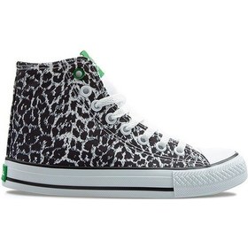Resim Benetton Kadın Beyaz Leopar Spor Ayakkabı 30190 