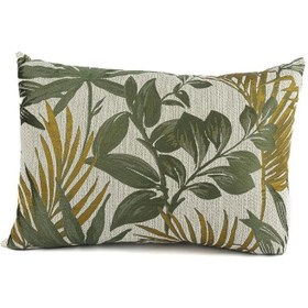 Resim Mikasa Moor MK01.053492 Olive Yeşil Yapraklı Yastık Kırlent 35x50 cm 