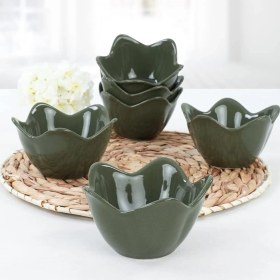 Resim Nisar Store Koyu Yeşil Çerezlik 12 cm 6 Adet 