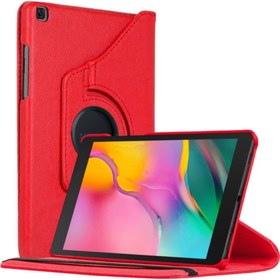 Resim Microsonic Samsung Galaxy Tab A 8" 2019 T290 Kılıf 360 Rotating Stand Deri Kırmızı 