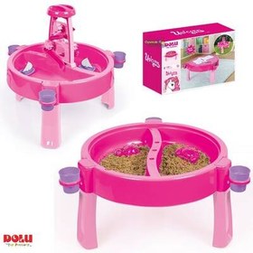 Resim Dolu Oyuncak Unicorn Kum ve Su Aktivite Masası 