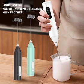 Resim Elektrikli Süt Köpürtücü El Tipi USB Şarj Edilebilir Kahve Köpürtücü Paslanmaz Çırpıcılarla, 3 Hız Ayarlı Köpük Yapıcı Kahve, Latte, Kapuçino, Sıcak Çikolata, Matcha, Yumurta için 