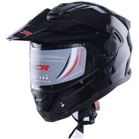 Resim Ncr X-Cross Ece-22.06 Çene Açılır Kask Parlak Siyah 
