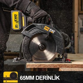 Resim Cat DX53BC 18 Volt 2.0 Ah Li-Ion 185 mm Tek Akülü Kömürsüz Profesyonel Daire Testere 