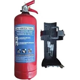 Resim Full Fire 2 kg Kuru Kimyevi Toz Yangın Tüpü 4 Yıl Garanti Askı Aparatı ile Güvenli Kullanım 