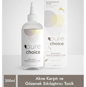 Resim Pure Choice Akne Karşıtı Gözenek Sıkılaştırıcı Tonik 200 Mililitre Açık Beyaz 
