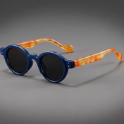 Resim PCPEOO TR Vintage Yuvarlak Gözlükler - 4.6cm Geniş Lens Retro Çerçeve, Lacivert Renkli - Hafif ve Dayanıklı Erkek/Kadın için - Kafe, Günlük Kullanım, Resmi Etkinlikler - Reçetesiz Dekoratif Metal Detaylar, Esnek Menteşeler, Klasik Tasarım, Şık Perçin Ayrıntılı Uniseks Gözlük, Erkek Modası 