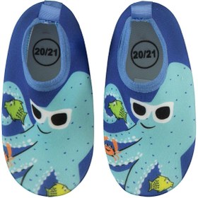 Resim Civil Boys Ahtapot Baskılı Tabanlı 21-25 Numara Deniz Ayakkabısı - Mavi - Saks Mavisi / 20 