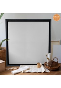 Resim Siyah Çerçeveli Tuval 70 x 70 CM Kare Profesyonel %100 Pamuk Boş Tablo 