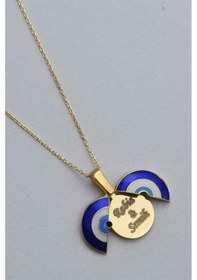 Resim Minamis Silver Açılabilir Nazar Boncuğu 925 Ayar Gümüş Kolye 1431 