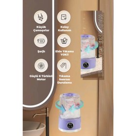 Resim Şarjlı Taşınabilir Çamaşır Makinesi 