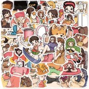 Resim 50 Adet Sevimli & Komik Doodle Sanat Sticker Paketi - Yeniden Kullanılabilir, Dayanıklı Vinil Çıkartmalar Laptoplar, Su Şişeleri, Kaykaylar & Daha Fazlası İçin - DIY Projeleri & Parti İyilikleri İçin Mükemmel, Kış, Yeni Yıl İçin Mükemmel 