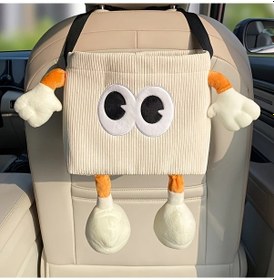 Resim Dashanshop 1 Adet Beyaz Araç Çöp Kutusu Ve Mendil Kutusu 2si 1 Arada Şemsiye Tutucu 