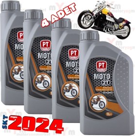 Resim Petro Tıme 2t 2 Zamanlı 1 Litre Motosiklet Ve Motor Yağı (4 Adet) 