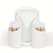 Resim Pads ve pamuk çubukları için tutucu, Diş İpi Dispenseri, Banyo Aksesuarları için Depolama Organizatörü, Makyaj Organizatörü için Makyaj Masası, Banyo için Gerekli Eşya, Duş Caddileri 