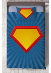 Resim Mekta Home Bebek Ve Çocuk Odası Kahraman Logo Desenli Yatak Örtüsü Renkli 