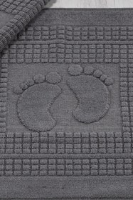 Resim ELART Lina Ayak Havlusu (50x70 cm) Antrasit - Antrasit 