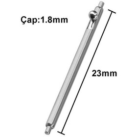 Resim Koodmax 10 Adet Paslanmaz Çelik Yaylı Otomatik Boynuzlu Kol Saati Kordon Pimi Susta - 1.8mm 23mm 