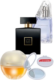 Resim Avon Incandessence + Little Black Dress + Perceive Kadın Parfüm + Lovider Cep Aynası Hediye 