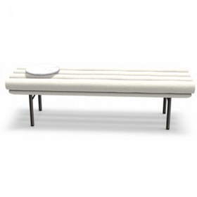 Resim Saba Italia Pan Flute Bank -FÙRN Haus - 142x46xh40 cm / Teddy 01 Color / White Carrara 