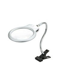 Resim 2.5x 130 MM 5x 24 MM Led Aydınlatmalı Büyüteç,masa Üstü Metal Hortum Mandallı 