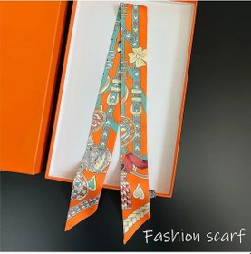 Resim Snapbuy Fransız Stil Kadın Eşarp - Kalp Tokalı, Tüy Desenli, Çok Fonksiyonlu Aksesuar Altın Xxs 