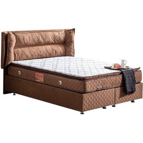 Resim Setaymobilya Baza, Barselona Açık Kahve Baza + Başlık+Real Pedli Yatak 