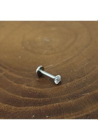 Resim Aya Tasarım Gümüş Renk 6mm Zirkon Taş Helix/kıkırdak Piercing Gümüş 