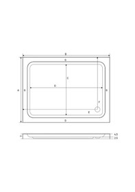Resim Shower 70X140 Dikdörtgen Flat Duş Teknesi 