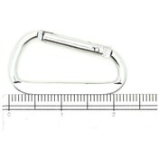 Resim 2.25 'çeşitli Renk D Şekeri Yaylı Alüminyum Karabin Kemeri Klipsi Anahtar Zincir - 100 Pc'lik Paket 