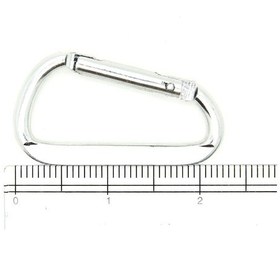 Resim 2.25 'çeşitli Renk D Şekeri Yaylı Alüminyum Karabin Kemeri Klipsi Anahtar Zincir - 100 Pc'lik Paket 