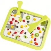 Resim 2 Spatulalı Paslanmaz Çelik Buz Yapıcı Tepsisi - Kokteyller, Smoothie'ler & Tatlılar için Meyve Tasarımlı Buz Küpleri, 304 Çelik Elektriksiz Dondurucu Tepsisi, Ev ve Partiler için Yeşil Mutfak Aleti 