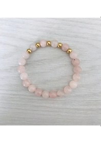 Resim Mk Tasarım Gerçek Pembe Kuvars Taşı Bileklik Mkt20250005 Renkli 