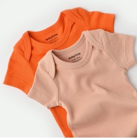 Resim BabyCosy Organik Kısa Kollu Çıtçıtlı Yazlık 2li Erkek Bebek Atlet Zıbın 