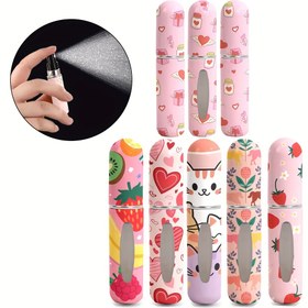 Resim 1/3 adet Moda Kadınlar Pembe Desen Temalı 5ml Parfüm Sprey Şişesi - Doldurulabilir Taşınabilir Seyahat Mini Nebülizatör - Kozmetik Pompa Dağıtıcı 