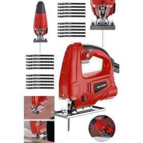 Resim Graizer Alman 4000 W Sjs Metal Şanzuman 6 Kademe Devirli Bakır Sargili Dekupaj Testere makinesi 20 