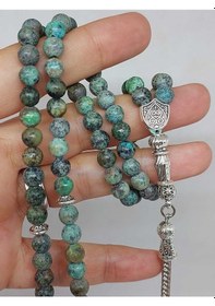 Resim Afrika Turkuazı Taşı 99luk Tesbih 6mm 3874 Çok Renkli 