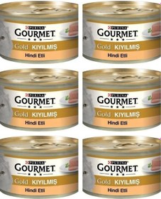 Resim Purina Gourmet Gold Kıyılmış Hindili Kedi Konservesi 6 x 85 G 
