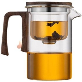 Resim Otomatik Cam Demlik Ve 2'li Bardak Seti Çok Renkli 