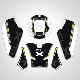 Resim Redline Grafik Cf Moto 250 Cl X Siyah Sarı Tank Pad Set 