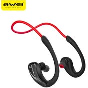 Resim A880bl Kırmızı Awei A880bl Kablosuz Bluetooth Kulaklık Oyun Kulaklık Boyun Bandı Açık Kulak Spor Kulaklıklar Earhook Nfc İle Bisiklet Koşu İçin 